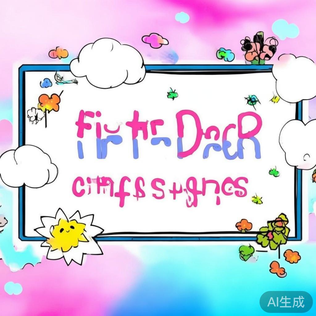 卡通温馨幼儿园班牌设计图片