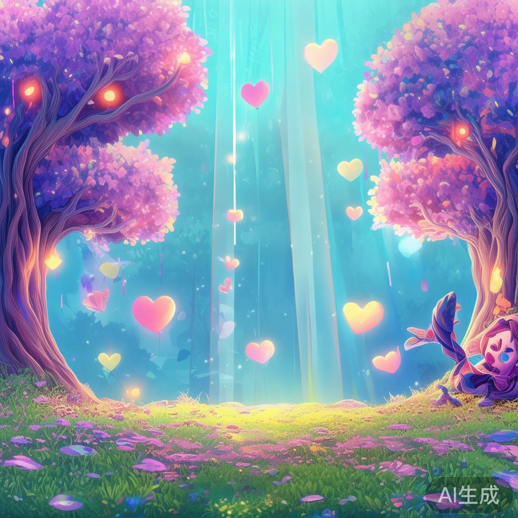 唯美卡通风qq空间背景图片