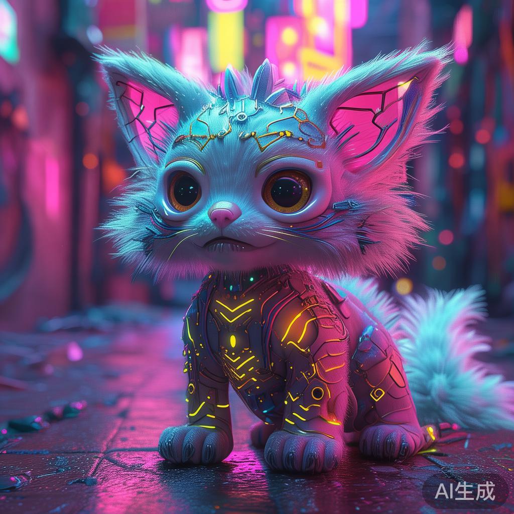 赛博霓虹龙猫·卡通萌系图片