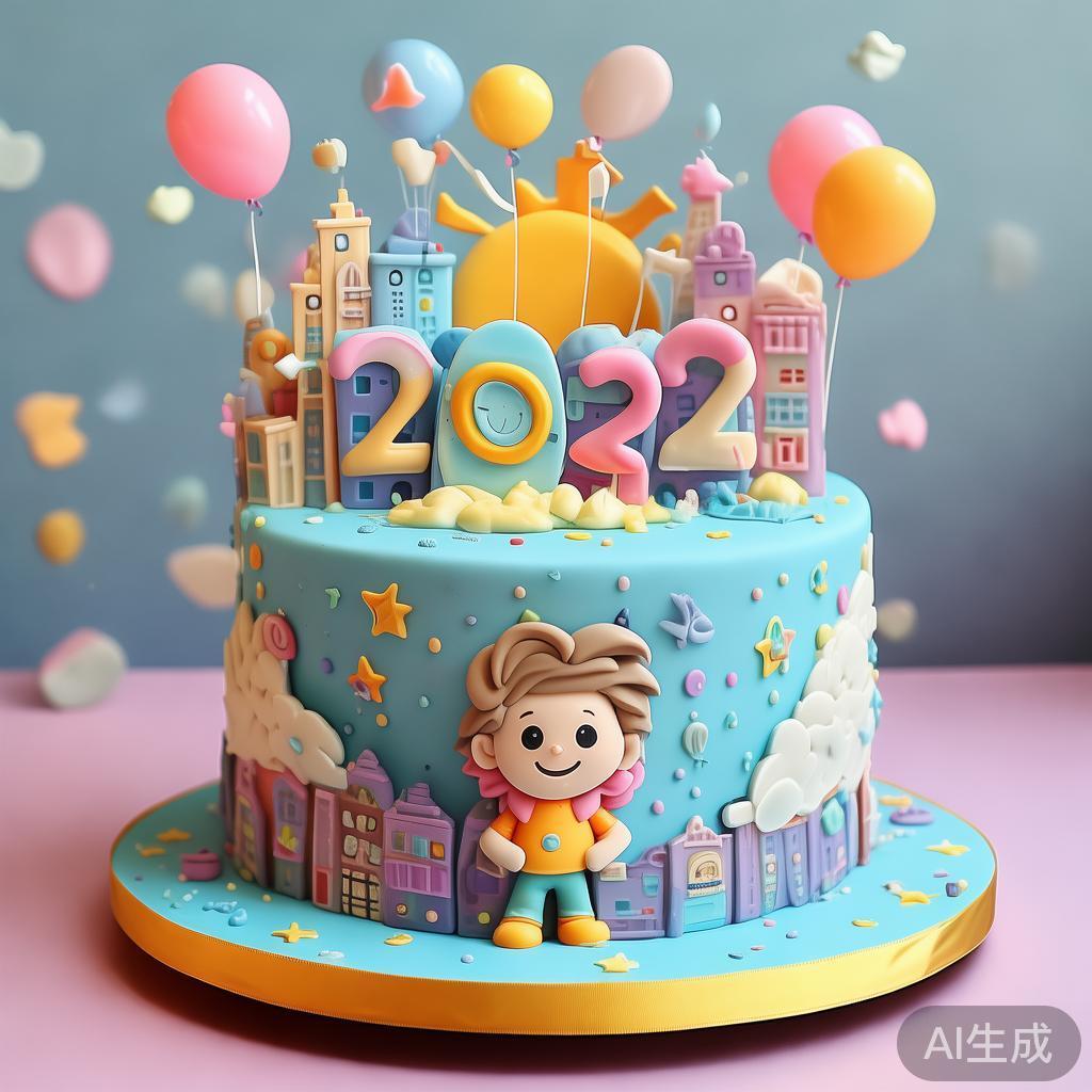 2022新款男孩生日蛋糕图片 唯美卡通
