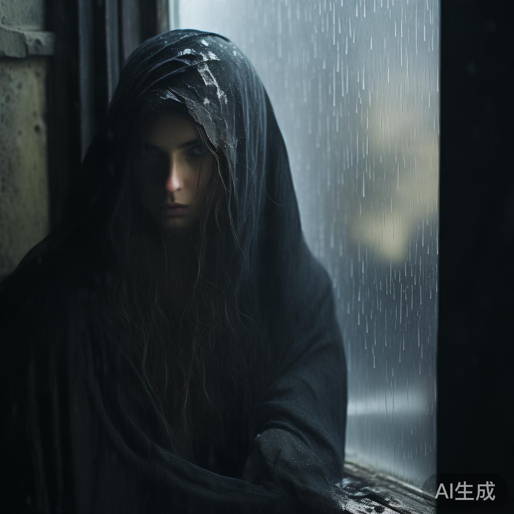 角落的雨，她匆匆躲进图片，落寞的瞥见