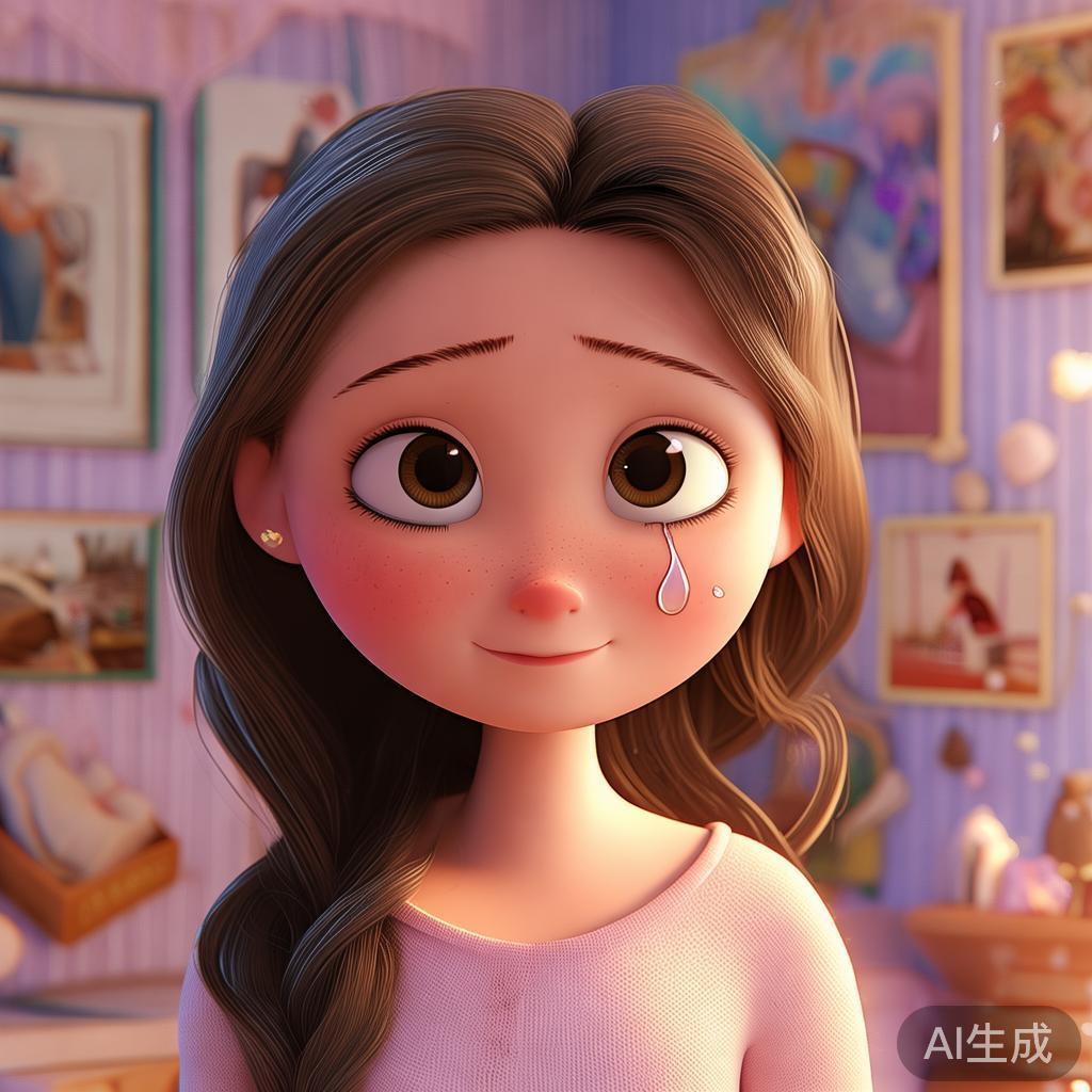 妈妈的图片：卡通可爱里的思念泪