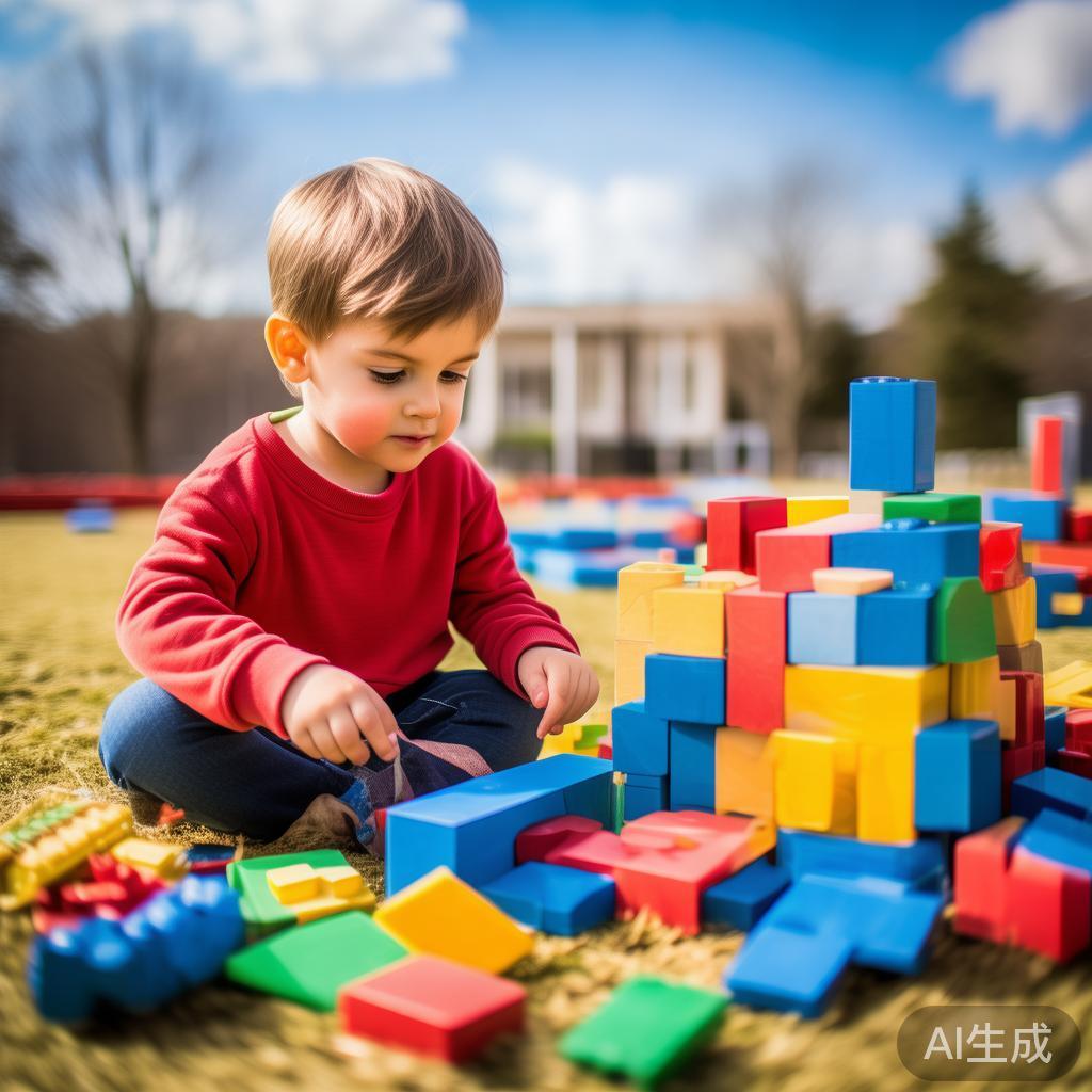幼儿园建构区小建筑师图片