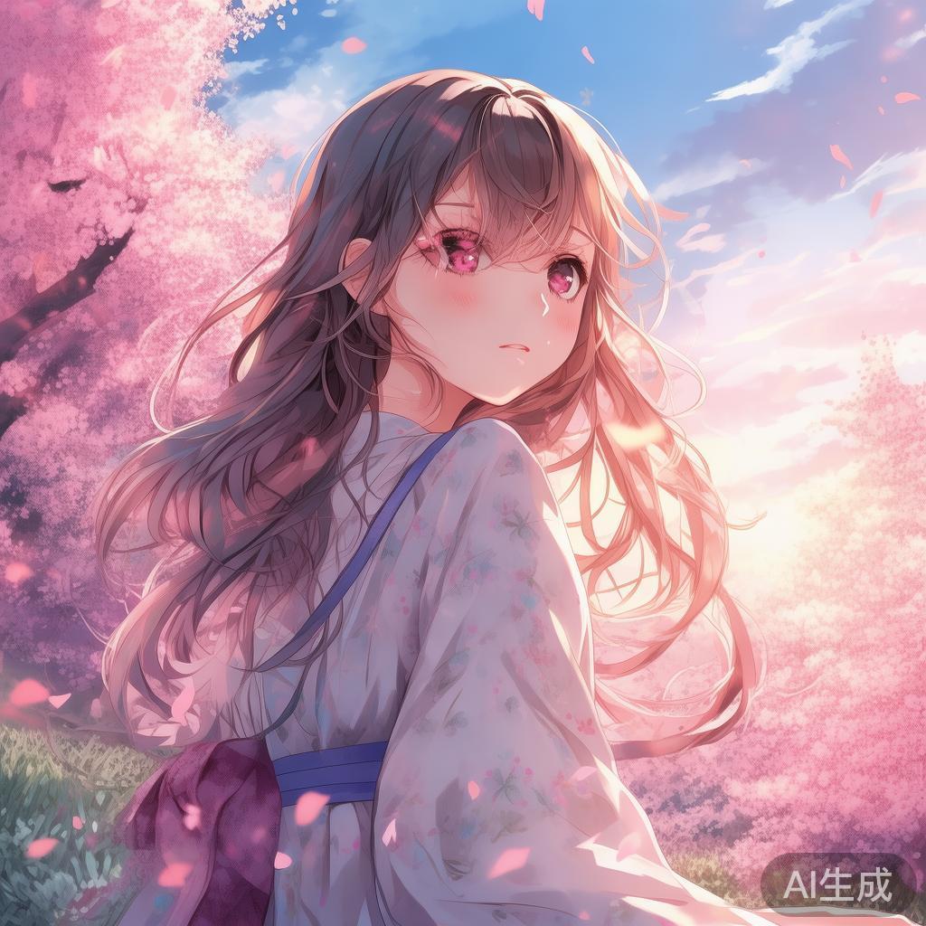 唯美动漫风女生图片