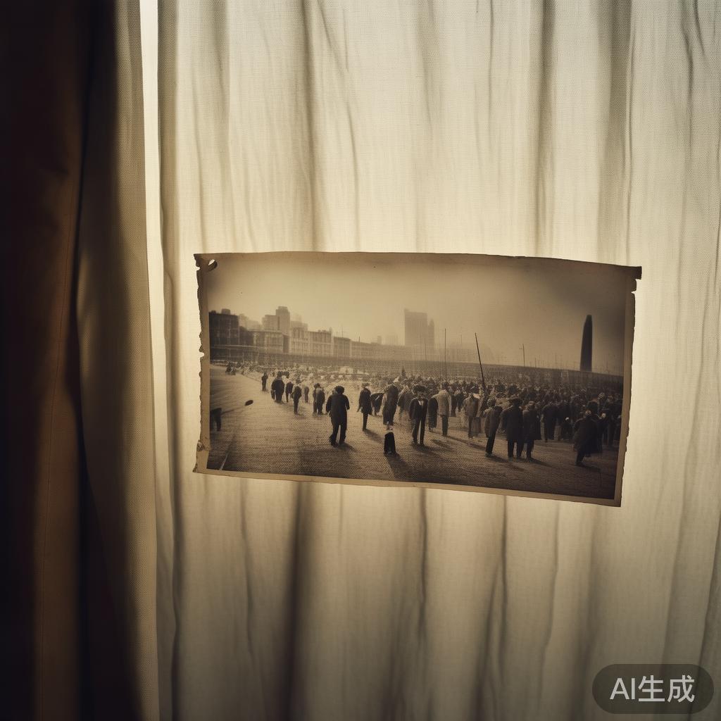 褪色幕布上的旧新闻图片
