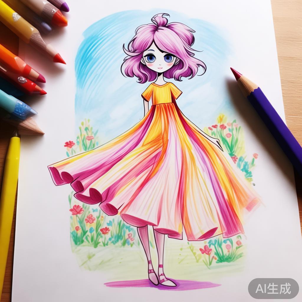 卡通素描轻装图片