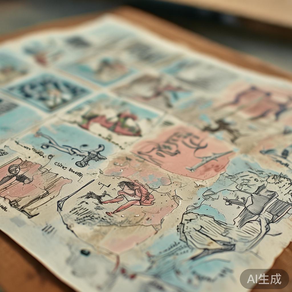 运动会海报手绘图片，风里褪色的画