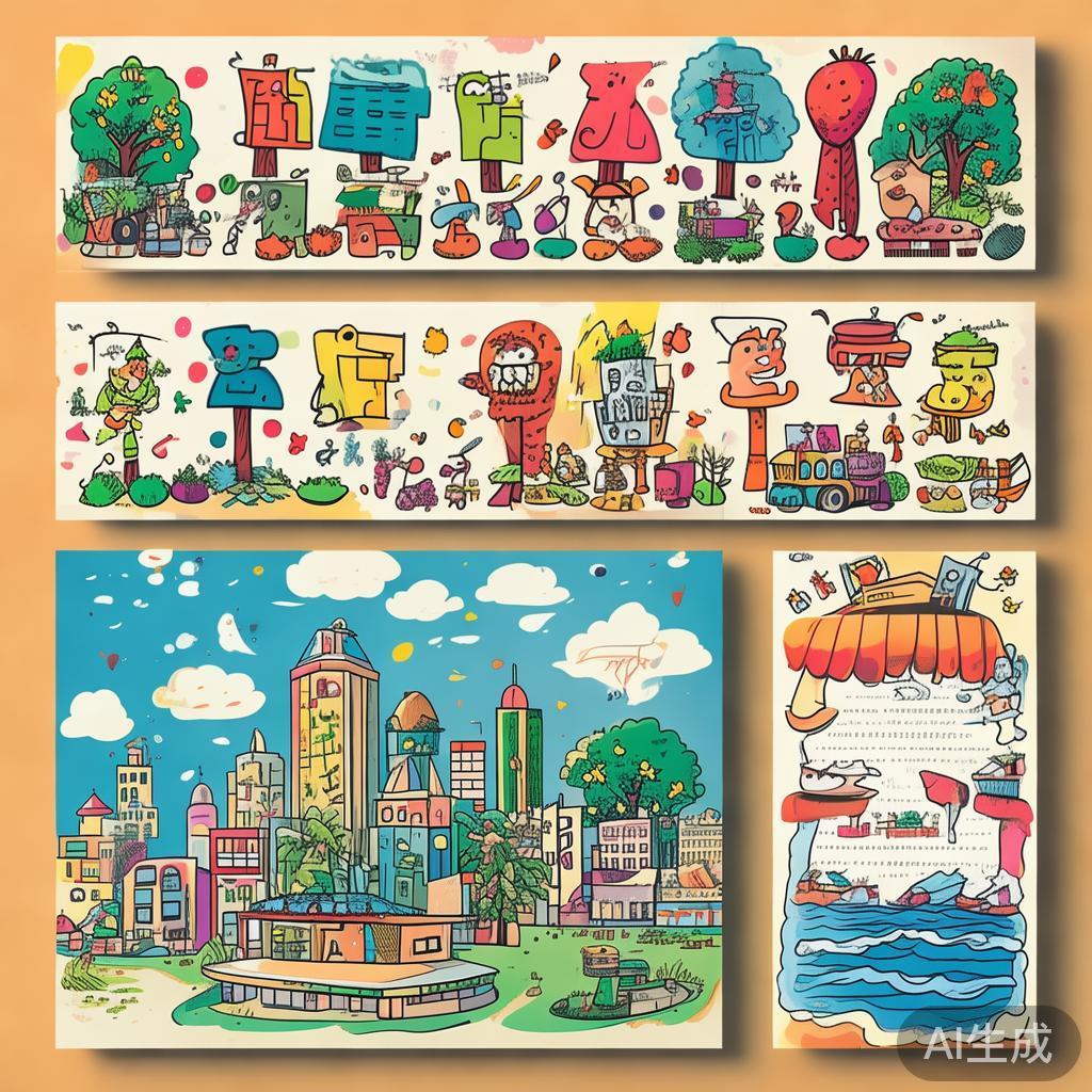 卡通素描风名片背景图片大全